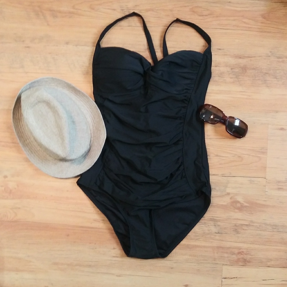 Nautica black one piece swimsuit